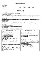 Giáo án môn Tiếng Việt Lớp 2 - Tuần 15 (Bộ sách Kết nối tri thức với cuộc sống)